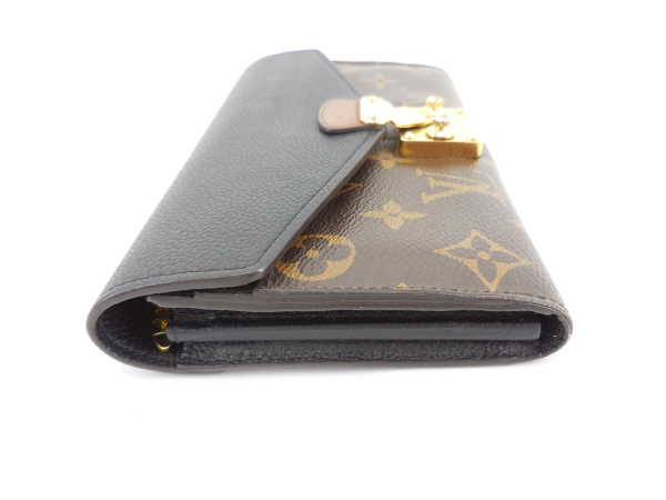 4 Louis Vuitton Portefeuille Palace Monogram Bi Fold Wallet Long Wallet Noir