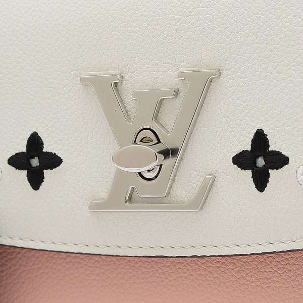 4 Louis Vuitton Lock Me Ever BB 2Way Bag Leather Pink White