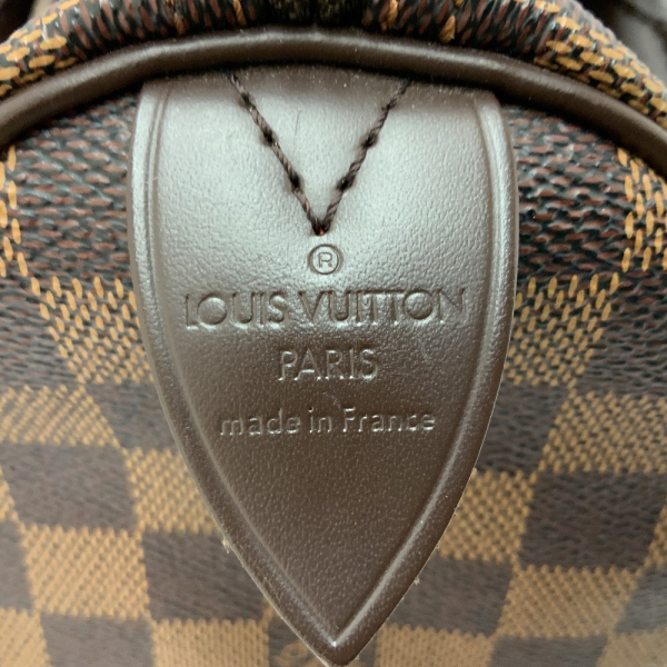 4 Louis Vuitton Speedy 25 Damier Ebene Handbag PVC Leather Brown