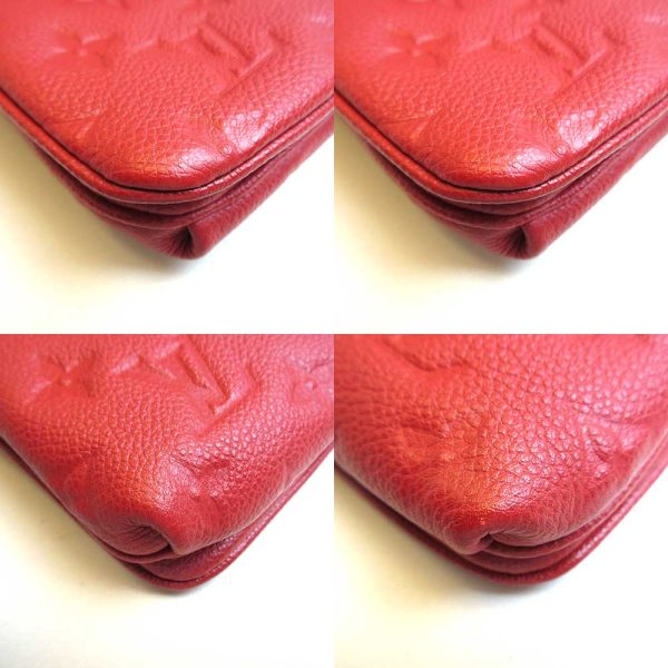 4 Louis Vuitton Mini Pochette Diagonal Hanging Twice Suise Red Monogram Implant