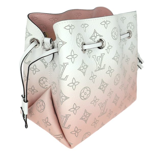 4 Louis Vuitton Bella Drawstring Mahina Light Pink Pastel White Silver Metal Fittings