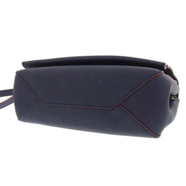 4 Louis Vuitton Lock Me 2 BB Diagonal Hanging Turn Lock Navy Leather