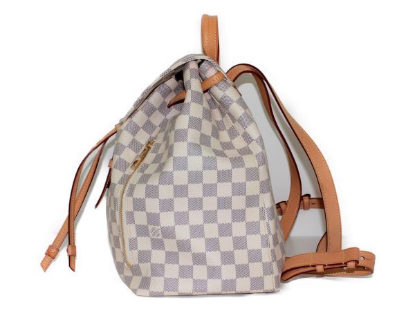 4 Louis Vuitton Speron Damier Azur White Gray Pink Rucksack Backpack