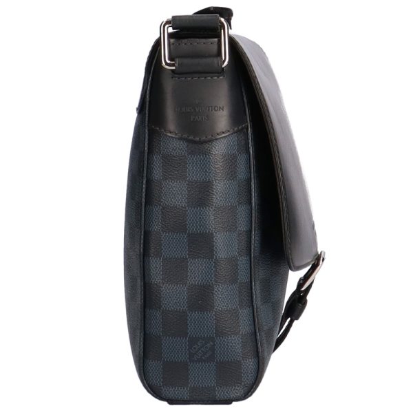 4 Louis Vuitton Newport Messenger MM Damier Cobalt Shoulder Bag Black