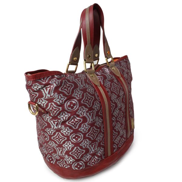 4 Louis Vuitton Aviator Jacquard Leather 2way Shoulder Handbag Bordeaux Red