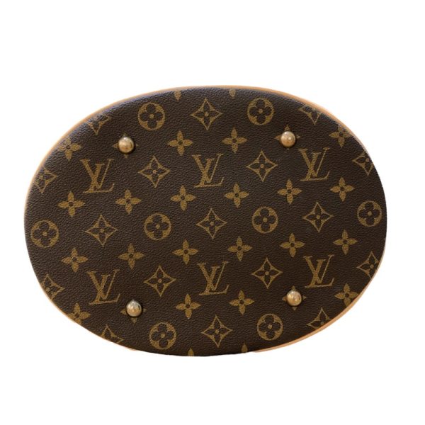 4 Louis Vuitton Monogram Canvas Bucket GM Shoulder Bag Brown