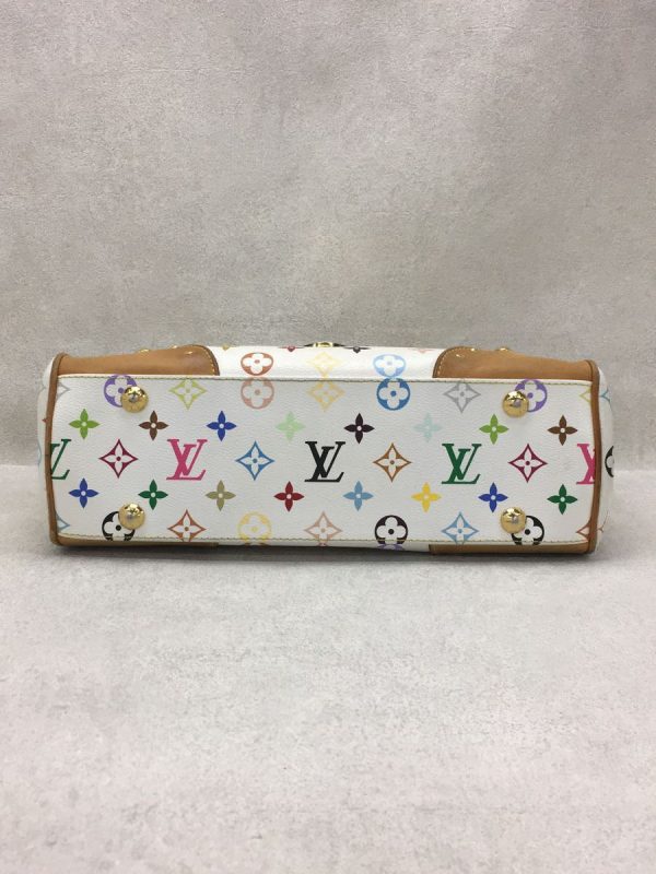 4 Louis Vuitton Beverly MM Monogram Multicolor Shoulder Bag White