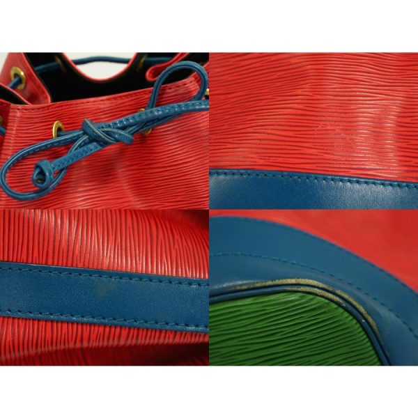 4 Louis Vuitton Noe Tricolor Epi Leather Shoulder Bag Castilian Red Blue Green