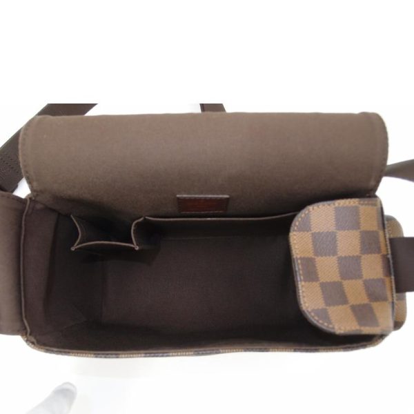 4 Louis Vuitton Shoulder Bag Diagonal Checkered Pattern Brown