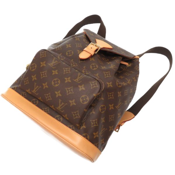 4 Louis Vuitton Monogram Montsouris GM Rucksack Bag Backpack Brown