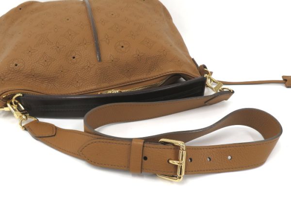 5 Louis Vuitton Selene PM 2 Way Handbag Monogram Mahina Leather Caramel Brown