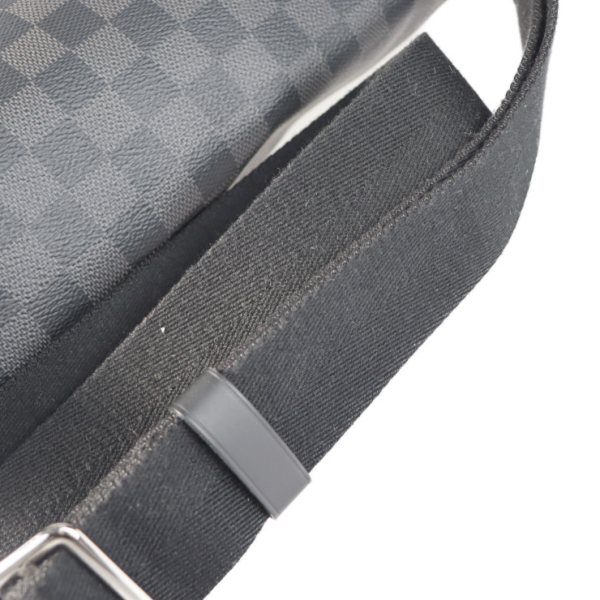 5 Louis Vuitton Messenger MM Shoulder Bag Damier Graphite Canvas Leather Gray Black