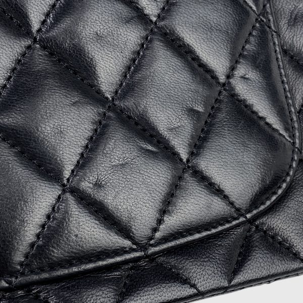 5 Chanel Single Matelasse Single Flap Chain Shoulder Bag Cocomark CC Shoulder Bag Leather Black