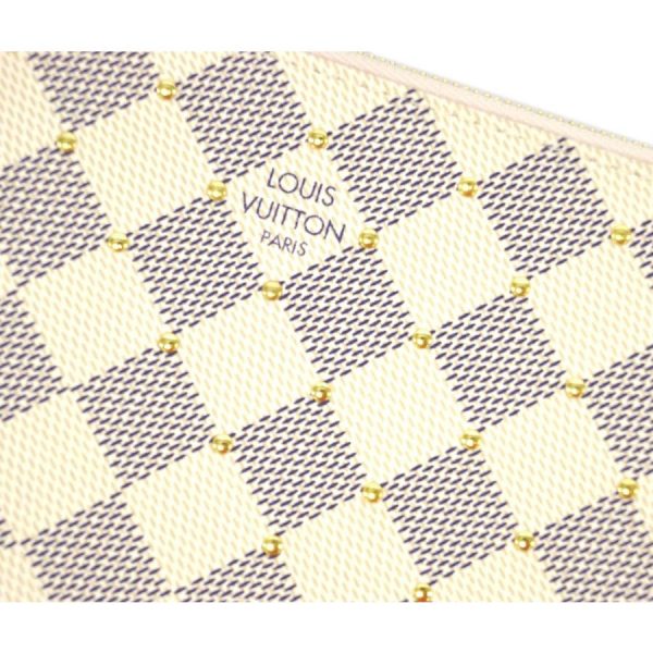 5 Louis Vuitton Damier Azur Pochette Clutch Bag White