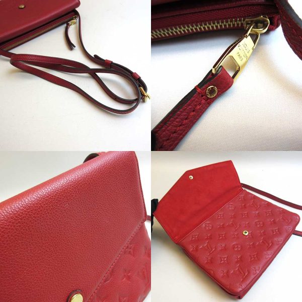 5 Louis Vuitton Mini Pochette Diagonal Hanging Twice Suise Red Monogram Implant