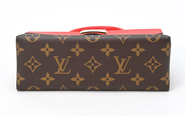 5 Louis Vuitton Monogram Locky BB Canvas Calf Leather Shoulder Bag Red