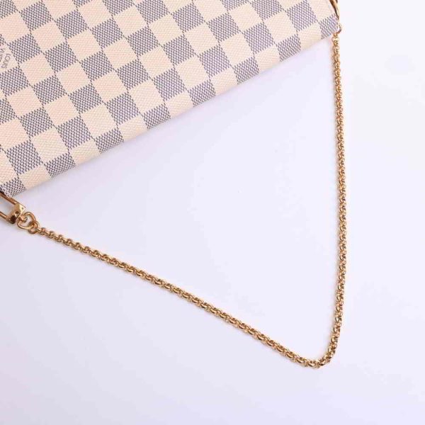 5 Louis Vuitton Azure Favorite MM 2 Way Chain Shoulder Bag White Pvc