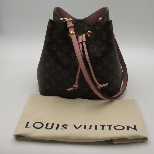 5 Louis Vuitton Neo PVC Coated Canvas Leather Monogram BrownPink Shoulder Bag