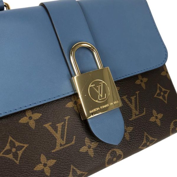 5 Louis Vuitton Locky BB Handbag Monogram Canvas Calfskin Blue