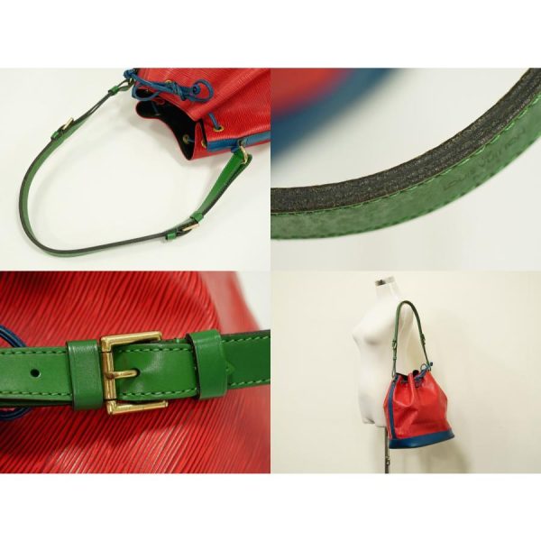 5 Louis Vuitton Noe Tricolor Epi Leather Shoulder Bag Castilian Red Blue Green