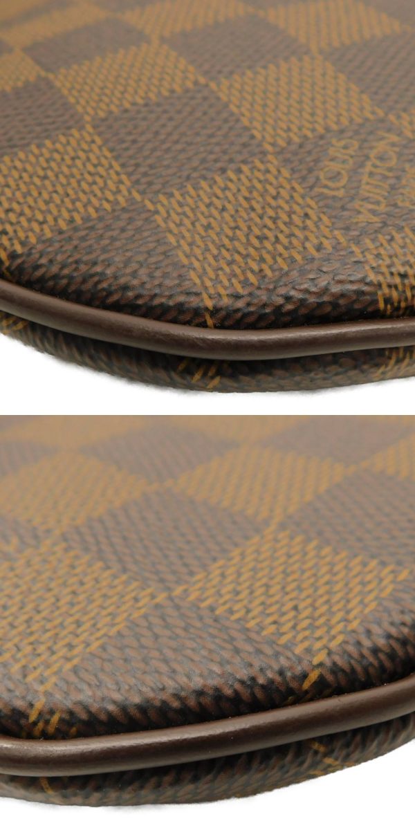 5 Louis Vuitton Pochette Bosphore Damier Ebene Brown Gold Shoulder Bag Hardware