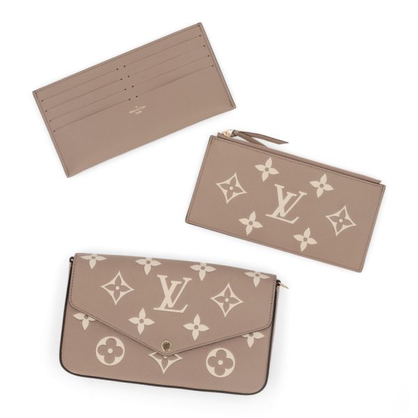 6 Louis Vuitton Pochette Felicie Tourtrail Claim Monogram Implant Leather Hand Bag