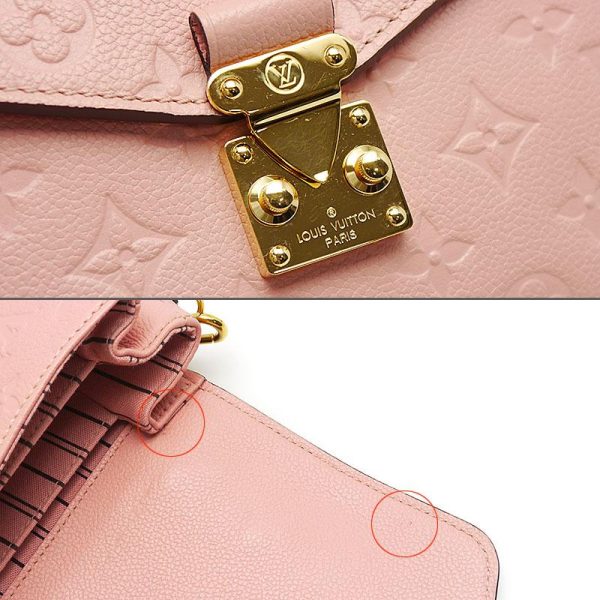 6 Louis Vuitton Pochette Metis MM 2 Way Implant Monogram Rose Poodle With Strap And Storage Bag