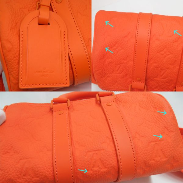 6 Louis Vuitton Keepall Bandouliere 25 Taurillon Monogram Volcano Orange Leather Shoulder Bag