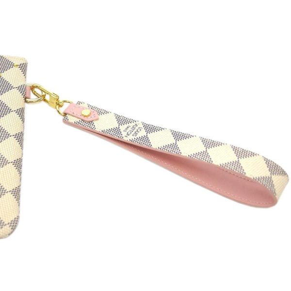 6 Louis Vuitton Damier Azur Pochette Clutch Bag White