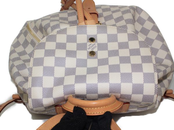 6 Louis Vuitton Speron Damier Azur White Gray Pink Rucksack Backpack