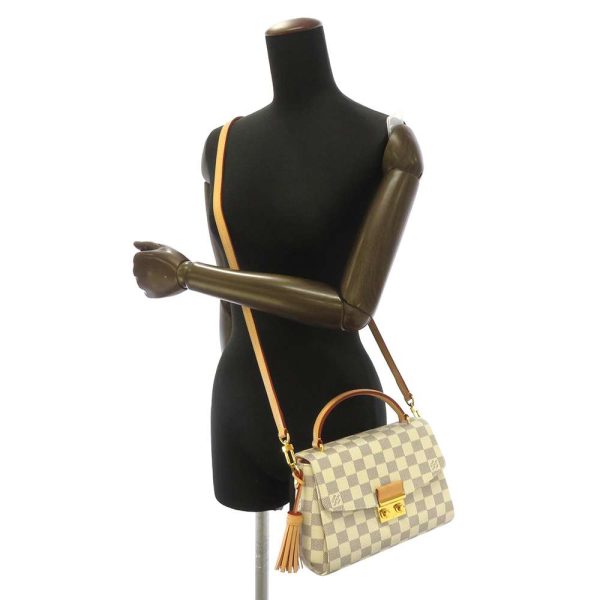 6 Louis Vuitton Handbag Damier Azur Croisette Bag 2way Shoulder Bag