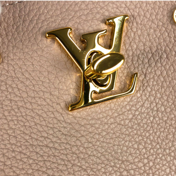 6 Louis Vuitton Nano Lock Me Greige Shoulder Bag