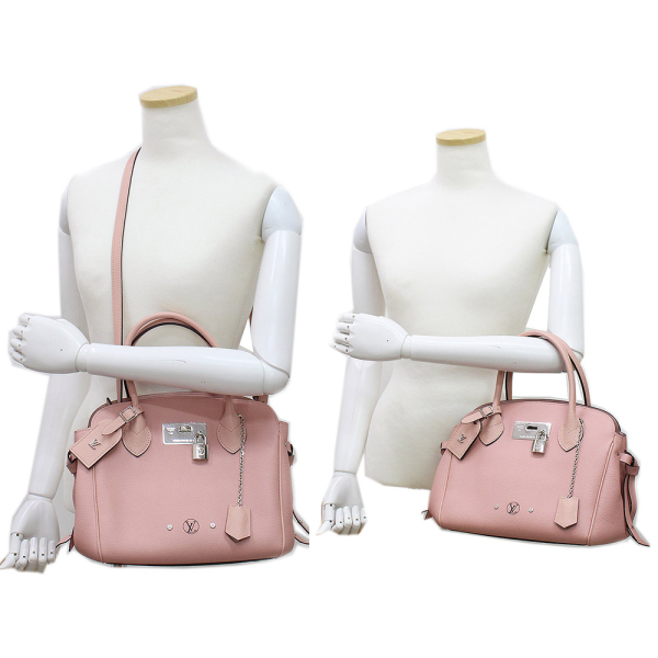 6 Louis Vuitton Calf Leather Mira PM 2way Bag Rose Poodle