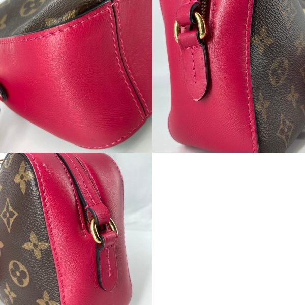 7 Louis Vuitton Saintonge Shoulder Bag Coated Canvas Leather Monogram Brown Pink