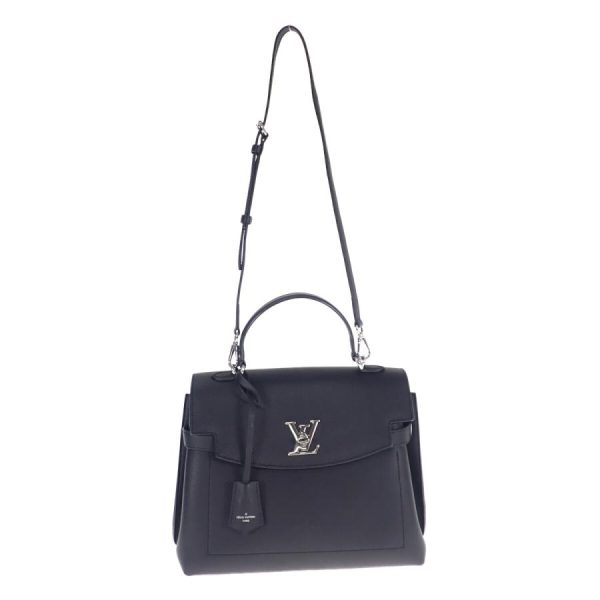 7 Louis Vuitton LockMe Ever BB 2 Way Bag Calfskin Black Silver Hardware