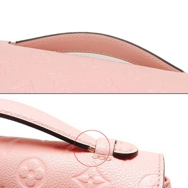 7 Louis Vuitton Pochette Metis MM 2 Way Implant Monogram Rose Poodle With Strap And Storage Bag