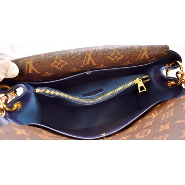 7 Louis Vuitton 2 Way Shoulder Bag Handbag Monogram Double V Blue Marine