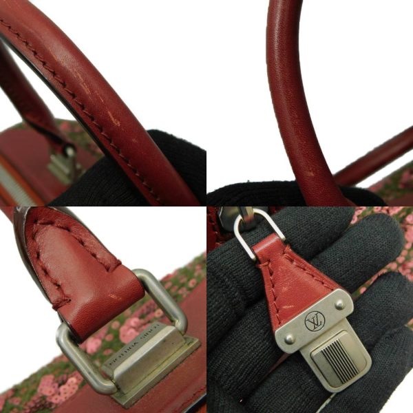 7 Louis Vuitton Speedy Felt Bag Boston Bag Monogram Sunshine Express Pink Wine Red Leather