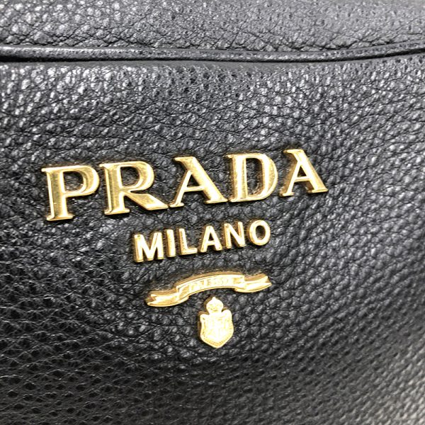 7 Prada Leather Shoulder Bag Black