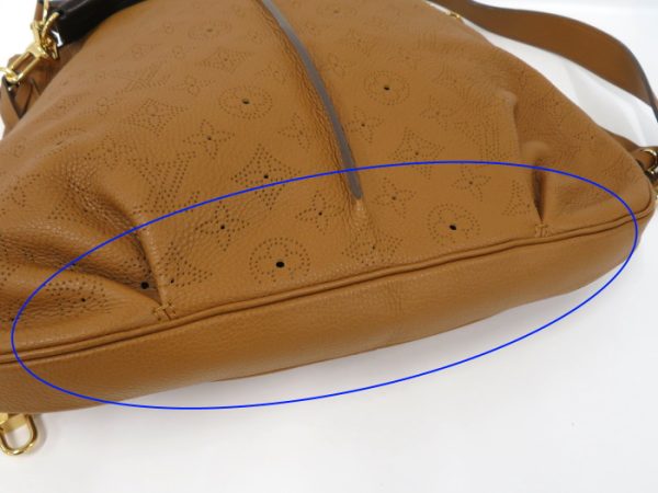7 Louis Vuitton Selene PM 2 Way Handbag Monogram Mahina Leather Caramel Brown