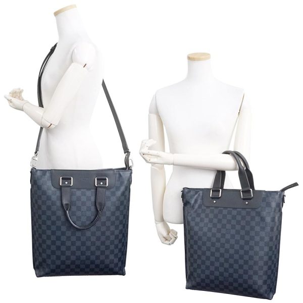 8 Louis Vuitton Coverjour Diagonal Damier Cobalt Shoulder Bag Black