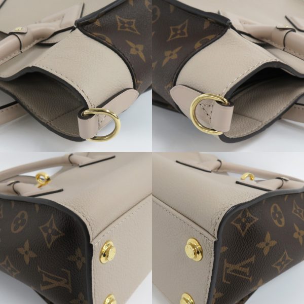 8 Louis Vuitton On My Side PM Greige Monogram Canvas Calf Leather