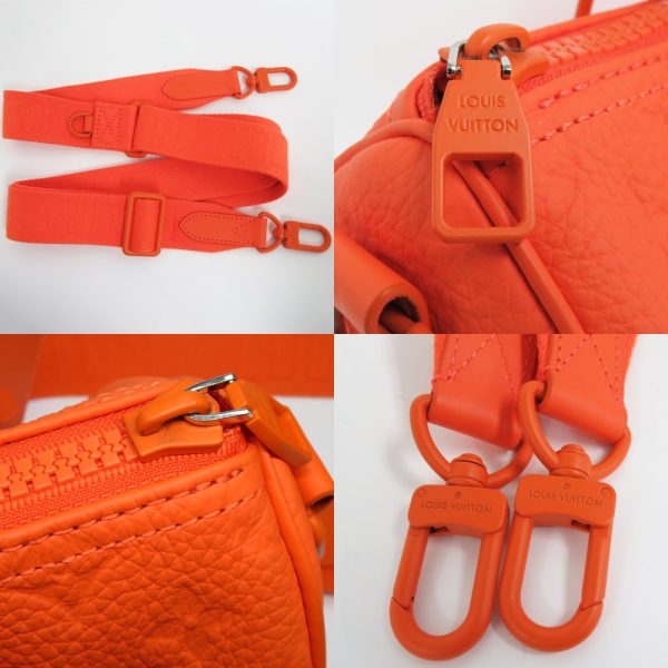 8 Louis Vuitton Keepall Bandouliere 25 Taurillon Monogram Volcano Orange Leather Shoulder Bag