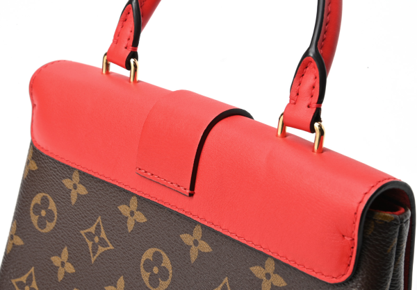 8 Louis Vuitton Monogram Locky BB Canvas Calf Leather Shoulder Bag Red