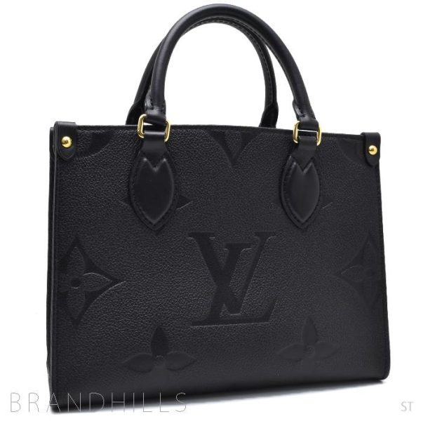 8 Louis Vuitton On The Go PM Handbag Emplant Noir Balck