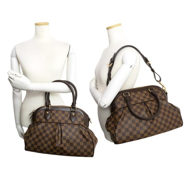 8 Louis Vuitton Trevi PM 2 Way Handbag Shoulder Bag Damier Brown