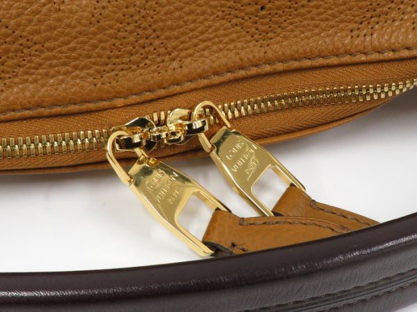 8 Louis Vuitton Selene PM 2 Way Handbag Monogram Mahina Leather Caramel Brown