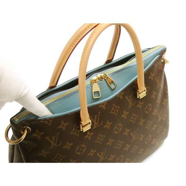 9 Louis Vuitton Pallas Monogram Shoulder Bag Blue Ciel