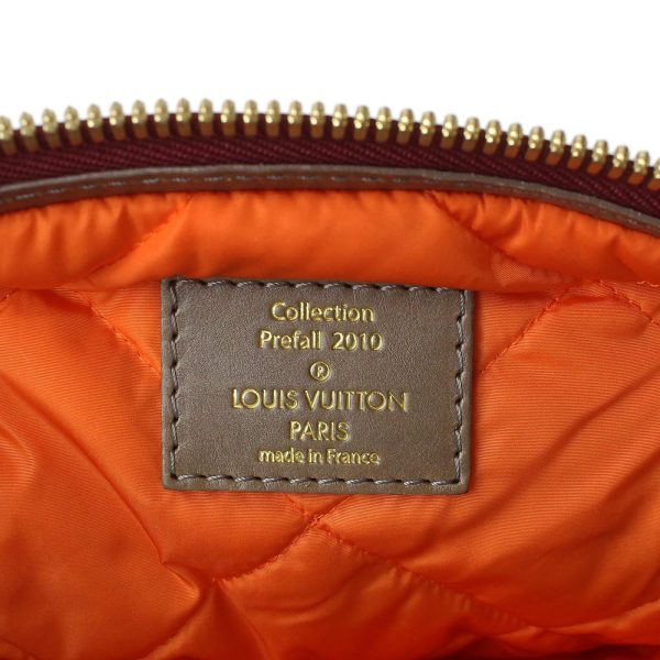 9 Louis Vuitton Aviator Jacquard Leather 2way Shoulder Handbag Bordeaux Red