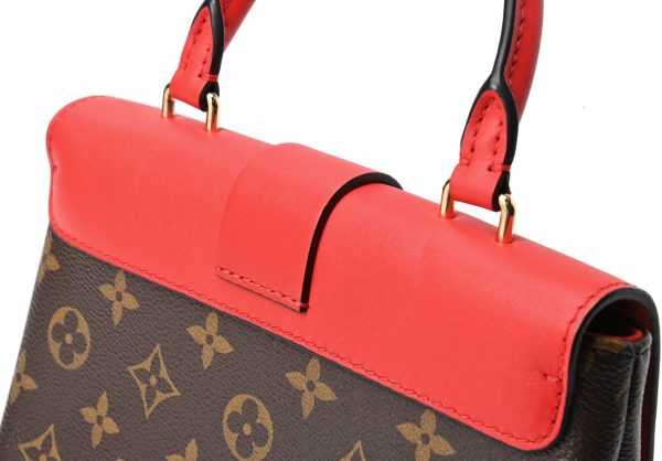 9 Louis Vuitton Locky BB Handbag Monogram Canvas Calf Leather Coquelicot Red